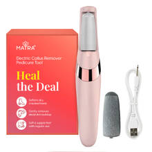 Matra Callus Remover Electric Foot Filer Exfoliator Rechargeable Soft Feet Scrubber Pedicure Tool