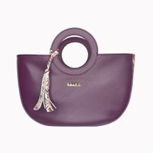 IMARS FASHION Crescent Basket Bag- Violet