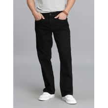 ROOKIES Black 5 Pocket Mid Rise Loose Cropped Jeans