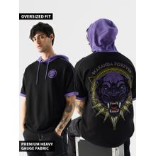 The Souled Store Official Black Panther Wakanda Forever Men Hooded Neck T-Shirts