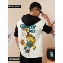 The Souled Store Official Garfield Guarding Me? Men Hooded T-Shirts