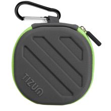 Tizum Earphone Carrying Case - Multi Purpose Pocket Storage With Carabinr Hook Travel Organizer