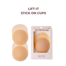 Krvvy Lift-It Stick-On Silicone Bra Cups Reusable Invisible Breast Lift with Strong Hold