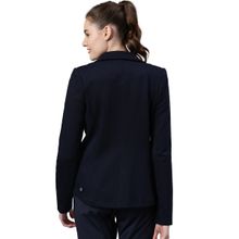Enamor Womens A903-dry Fit Full Sleeve With Antimicrobial Finish Sporty Blazer-navy