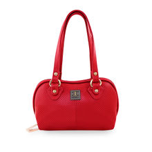 ESBEDA Red Color Solid Zip Over Tiny Handbag For Women