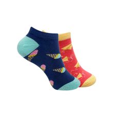 Mint & Oak Colour Pop Ankle Length Socks For Women - Pack Of 2 - Multi-Color (Free Size)