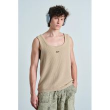 Bonkers Corner Beige Knit Tank For Men