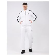 Rock.it Men's White Full Sleeve Sweatshirt with Track Pant