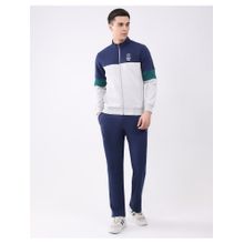 Monte Carlo Blue Men's Full Sleeve Jacket with Track Pant