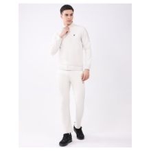 Monte Carlo Men's Off White Full Sleeve Sweatshirt with Track Pant