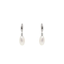 GIVA White Pearl Drop Earrings With Sterling Silver