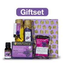 Soulflower Lavender Bath & Aroma Skin care Gift Set & Combo kits for Relaxed Glowing Skin, Men Women