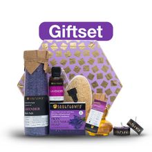 Soulflower Lavender Hexagon Bath Skincare Gift Kit, Combo kits for men women