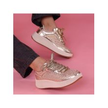 Hamster London Marcella Mesh Gold Party Sneakers