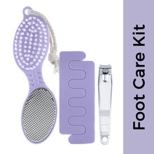 Nykaa 3-in-1 Pedicure Kit - Nail Cutter, Toe Spacer & Foot Scrub - Easy Home Pedicure - Lavender