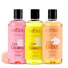 Uniqura Body Wash Trio Pack - 1% Salicylic Acid, Vitamin C and Niacinamide Oud Shower Gel