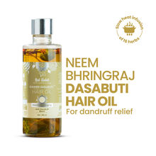 Nat Habit Neem Bhringraj Tea Tree Anti Dandruff Hair Treatment Summer Ayurvedic Oil & Castor Coconut