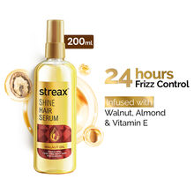 Streax Hair Serum Vitalized with Walnut Oil, For Hair Smoothening & Shine, For Dry & Frizzy Hair