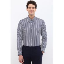 Allen Solly Men White Stripes Full Sleeves Formal Shirt