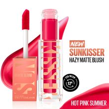 Maybelline Sunkisser Hazy Matte Blush, Sunkissed Cheeks for 12HR, Transfer-proof, Hot Pink Summer