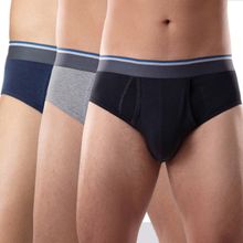 GLOOT Anti Odor Cotton Tencel Cooling Brief Black (Pack of 3)