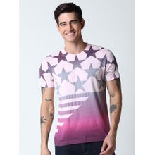 Huetrap Mens Light Pink Short Sleeve T-Shirt