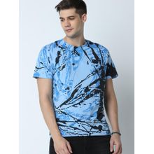 Huetrap Mens Light Blue Short Sleeve T-Shirt