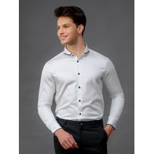 KINGDOM OF WHITE Party Punch - Stylized Collar Satin Shirt Slim Fit