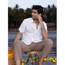 KINGDOM OF WHITE Nityam - Half Sleeves American Placket Shirt Classic Fit