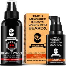 Muuchstac Beard Growth Oil With Cherish Beard Wash