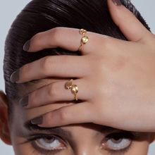 Ethnic Andaz Golden Double Bean Ring