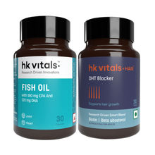 HealthKart Hk Vitals Fish Oil Capsules 1000mg Omega 3 & DHT Blocker With Biotin - Pack of 2