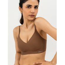 B'There Womens Premium Full Coverage Seamless Minimizer Bra - Brown