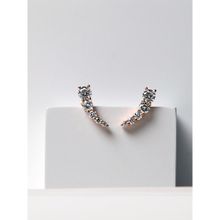 Velvet Imperial Dainty Rose Gold Ear Stud Climbers Earrings