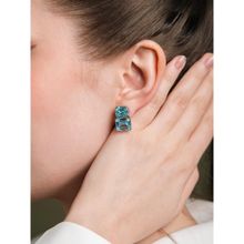 Velvet Imperial 925 Sterling Silver Aqua Blue Vintage Clip-On Dangle Earrings