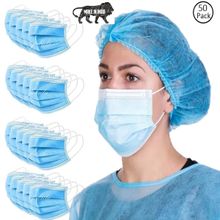 Fabula Pack of 50 3 Ply Non Surgical Disposable Face Mask For Men & Women