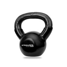 Strauss Vinyl Kettlebell Black (10KG)