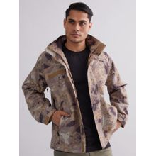 MountMiller Men's Camouflage Airshell Hooded Tactical Wind Jacket | Water-Repellent, Multi-Pocket