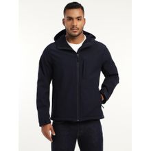 MountMiller Men's Full Sleeve Hooded Neck Navy DWR Tactical Softshell Jacket