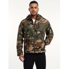 MountMiller Men's Full Sleeve Hooded Neck Woodland DWR Tactical Softshell Jacket