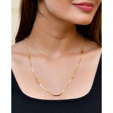 VOJ Gold Plated Designer Chain With Gold Pipe