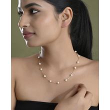 VOJ Gold Plated Pearl Chain For Women