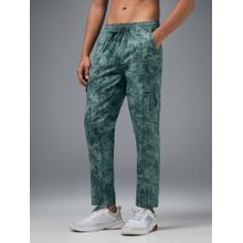 Technosport Lytra Men's Green Printed Straight Fit Sports Cargo Track Pant