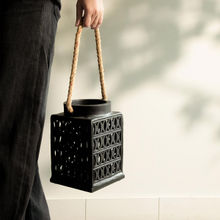 Ellementry Jharoka Ecomix Black Lantern for Home and Balcony Decor