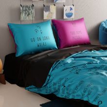 QuirkLoom Things I Want To Do Double Bedsheet & Comforter with 2 Pillow Covers