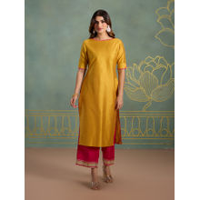 Likha Viscose Silk Festive Straight Kurta and Viscose Silk Palazzo With Gota Lace LIKLBKU62(Set of 2)