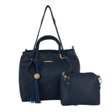 Lapis O Lupo Women's Handbag and Sling Bag Combo (Blue) (Set of 2)