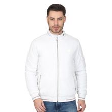 Cantabil Men Solid White Casual Reversible Jacket