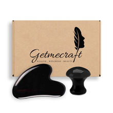 Getmecraft Black Obsidian Gua Sha And Mushroom Gua Sha Facia...