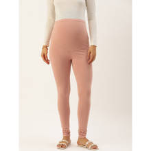 Blush9 Maternity Over Bump Peach Colour Leggings